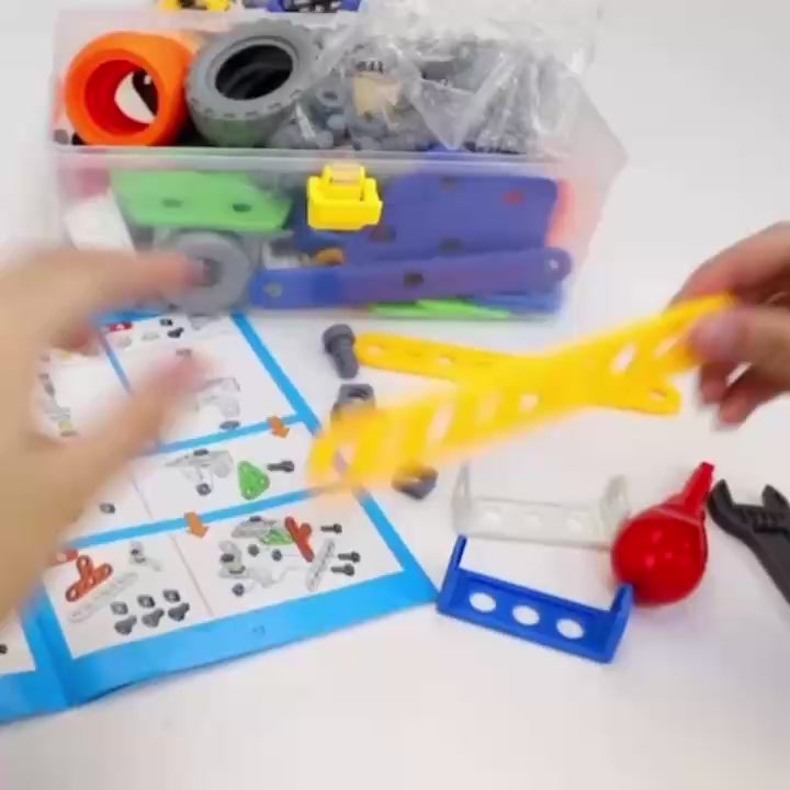 Creative Builder Playset – Educational Construction Toy with Storage Box, Easy Assembly, Safe for Kids Ages 3+