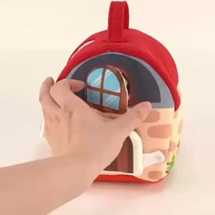 Farm Animals Baby Toy with Mirror and Easy-to-Carry Handle, Safe for Ages 6+ Months