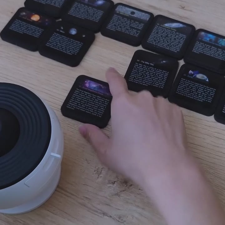 360° Planetarium Projector, Soothing Star Light for Relaxation, Discover 12 Galaxy Films in Stunning Detail