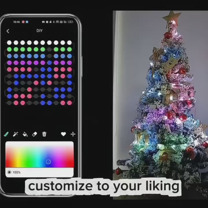 DIY Custom APP Control Smart Christmas Tree Lights – Waterproof LED Decorations with Easy Remote & Smart Control