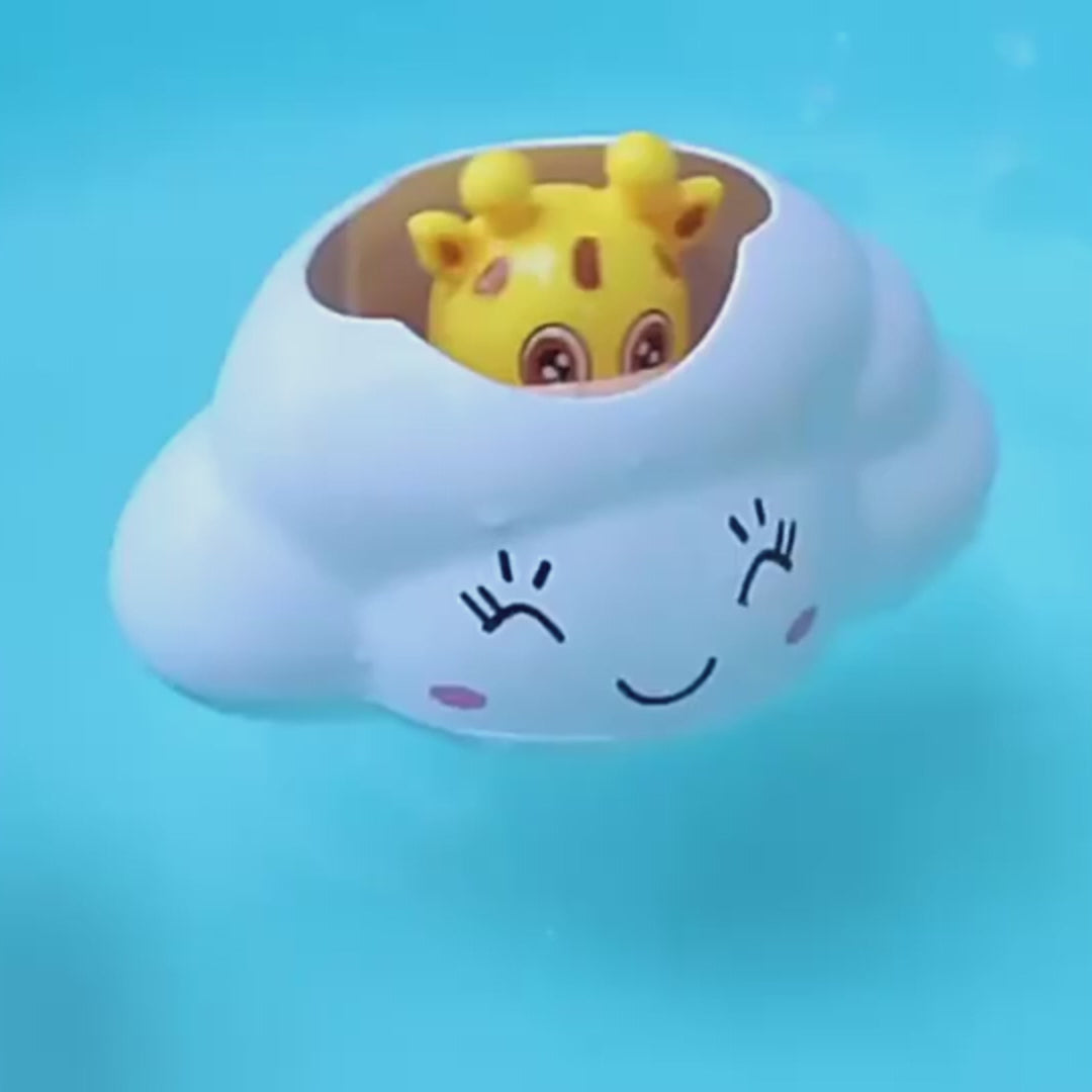 Adorable Cloud Bath Toy with Gentle Waterfall Fun