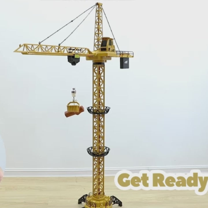 Remote Control Crane Toy Construction Vehicles Educational RC Crane Toy for Kids for Christmas Birthdays