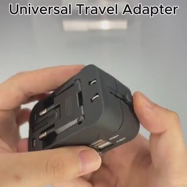Universal Travel Adapter with USB Ports, Overload Protection, Multistandard Socket Outlet