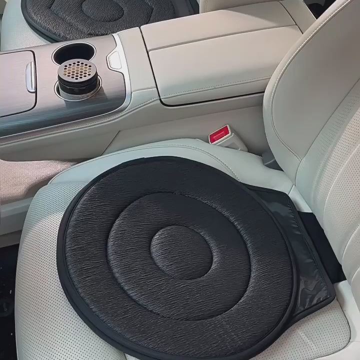 360-Degree Car Swivel Seat Cushion with Memory Foam Support, Comfortable & Breathable Material