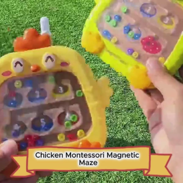 Chicken Montessori Magnetic Maze Educational Toy with Acrylic Cover, Safe for Ages 3+