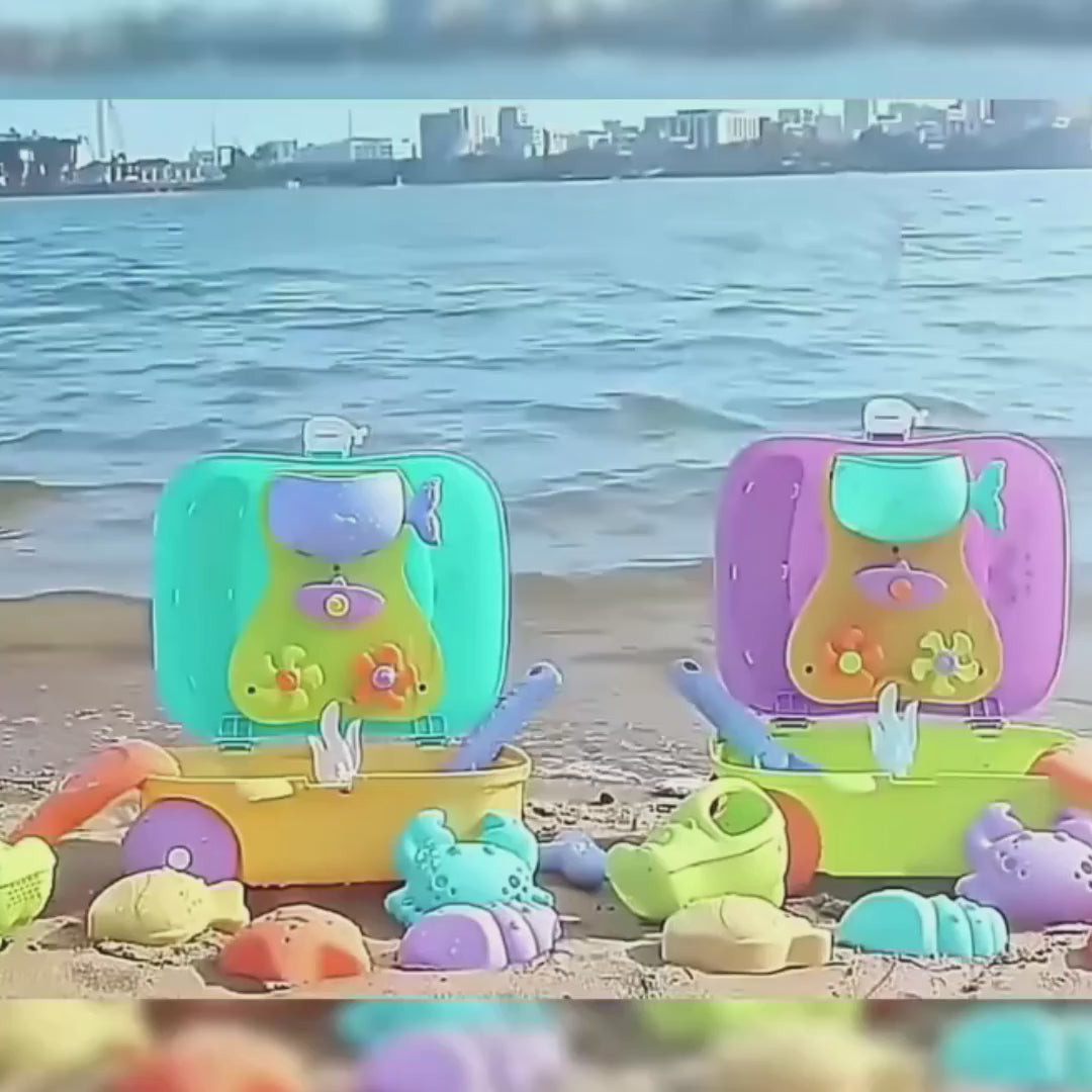 Kids Beach Toy Set, Sand and Water Play, BPA-Free Plastic, Variety of Tools & Shapes, Safe for Ages 2+
