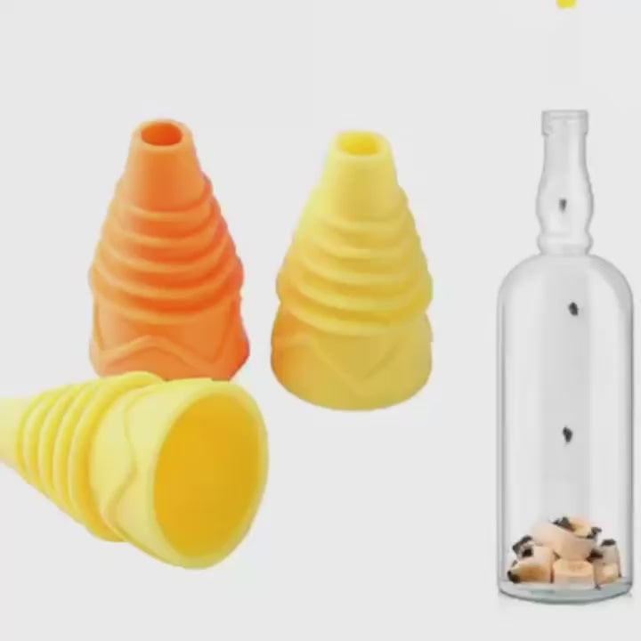 10Pcs Fruit Fly Trap With Smart Funnel Design, Eco-Friendly And Made From Food-Grade Silicone For Indoor And Outdoor Use