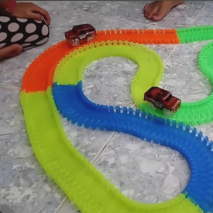 Flexible Track Car with Endless Combinations, Auto-Running Car, Boosts Kids’ Creativity, Safe for Ages 3+