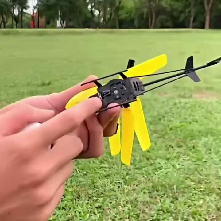 RC Helicopter Drone Remote Control Aircraft Toy with Smart Sensors and LED Lights, Safe for Ages 5+