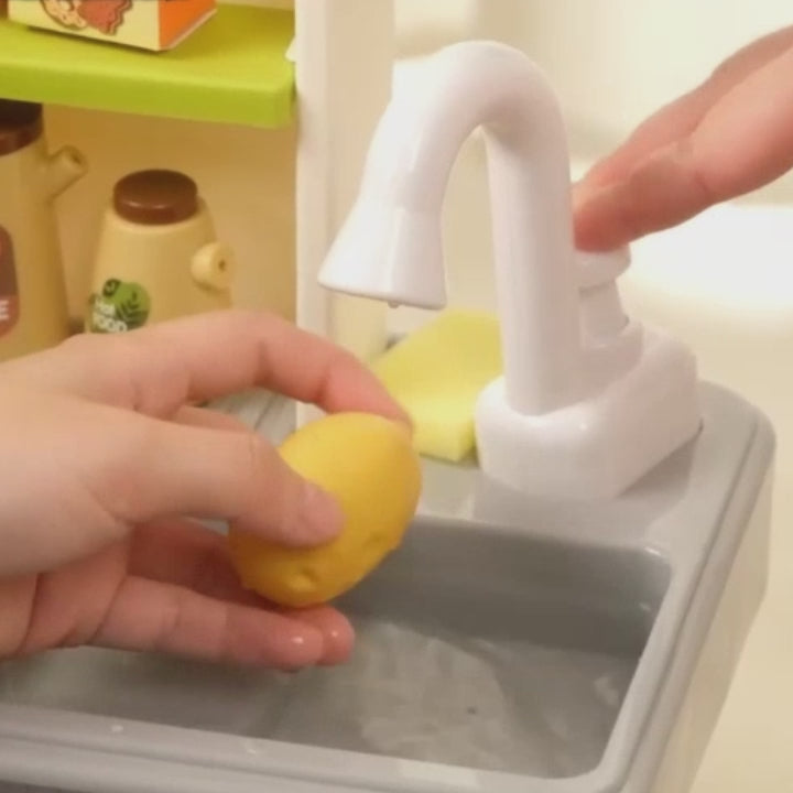 Interactive Kids Kitchen Playset with Realistic Features and Accessories