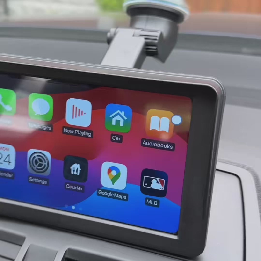 7" Touchscreen Car Display – Bluetooth Hands-Free Multimedia Player with Free Rear View Camera