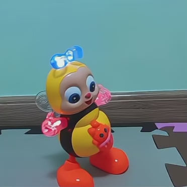 Dancing Bee with Flashing LED Lights, Music Playback, and Interactive Action, Safe for Ages 3+