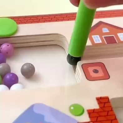 Magnetic Montessori Maze, Fine Motor Skill Toy, Compact and Portable, Safe for Ages 3+