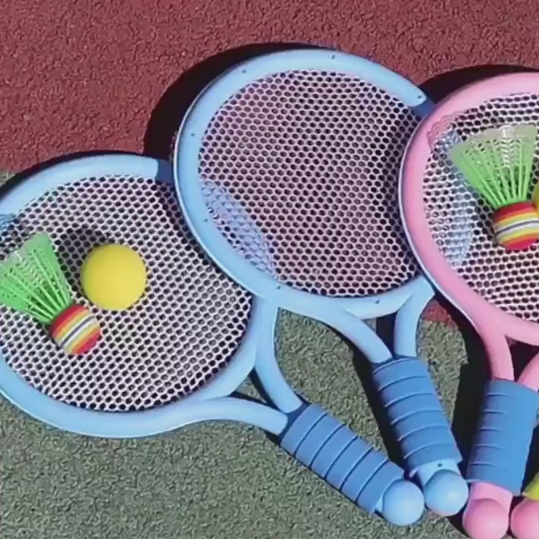 Badminton and Tennis Playing Set for Kids With High Quality Plastic, Safe for 3+