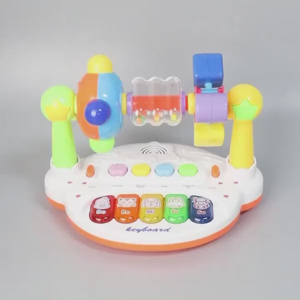 Musical Piano Toy for Kids With Colorful Lights, Rotating Motion, 4 Music Modes, Safe for Ages 3+