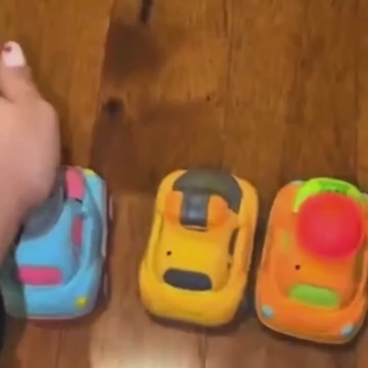 Baby Cartoon Inertia Car Toy with Pull Back Cars, Montessori Early Education, Sensory development, Safe for Ages 1+