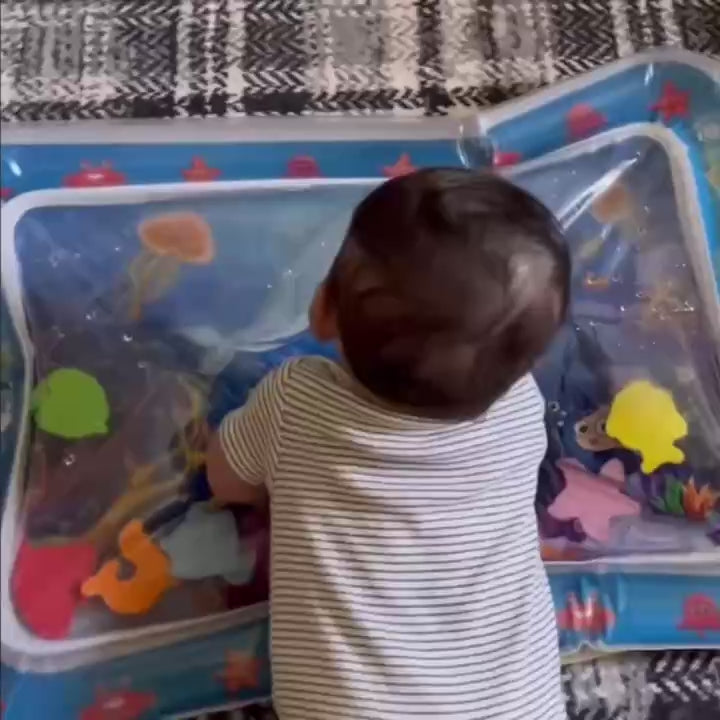 Tummy Time Water Mat, Safe for Babies & Toddlers, Foldable Easy to Clean