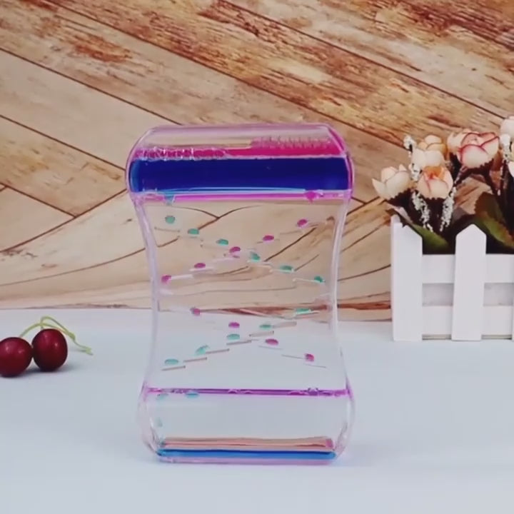 Anxiety-Relieving Toy with Smooth Motion, a Two-Color Oil Hourglass, Creative Decorative Item