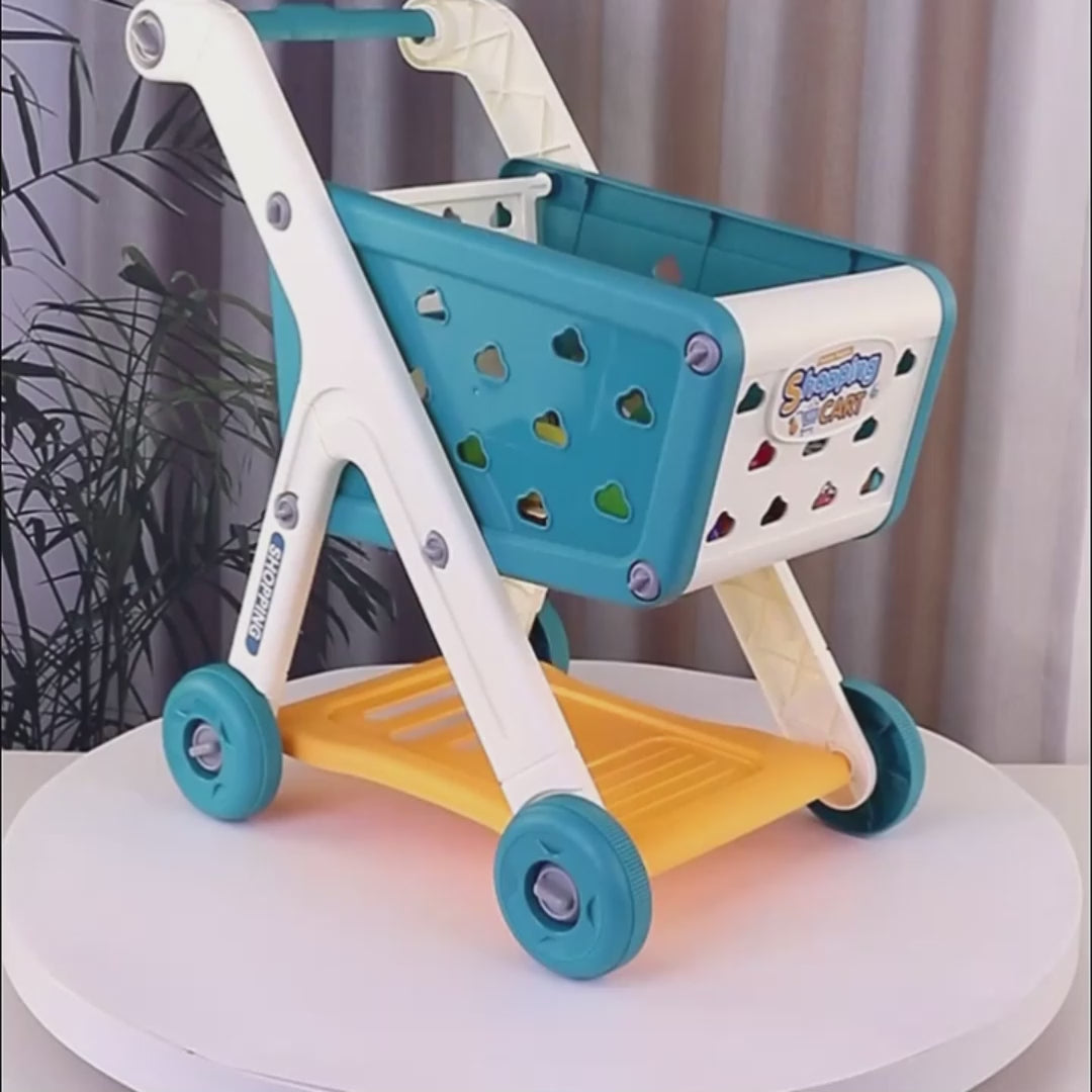 Shopping Cart Toy, Realistic Design, Full Accessories, Fun Role-Play Experience, Safe for Ages 3+
