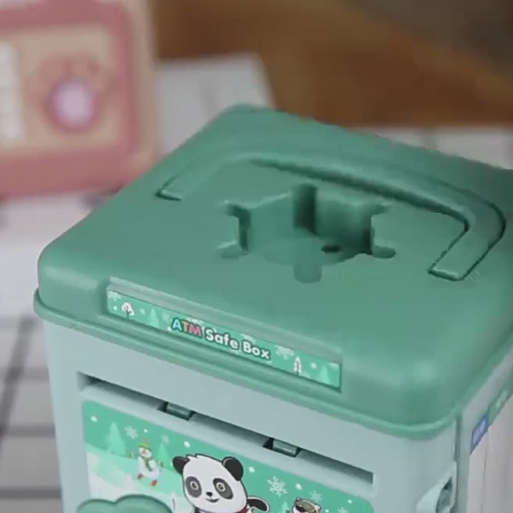 Electronic Piggy Bank toy with Fingerprint, Password and Voice Guidance, Safe for Ages 3+