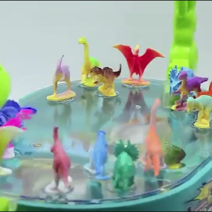 Dinosaur Battle Game with ABS Plastic, No Battery Needed, Sound Effects, Safe for Kids 3+