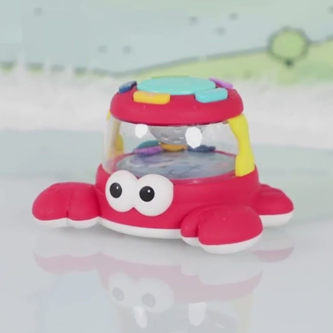 Musical Turtle Crab Toy with Colorful Lights, Rattling Mini Animals, Safe for Ages 18+ Months