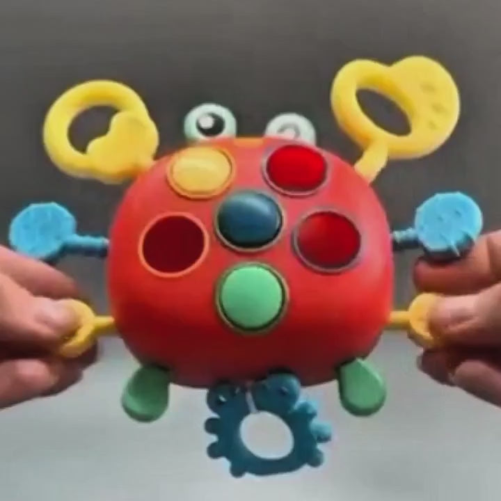 Baby Crab Toy with Teether, Fun Music & Sounds, Early Educational, Safe for Ages 6 month+