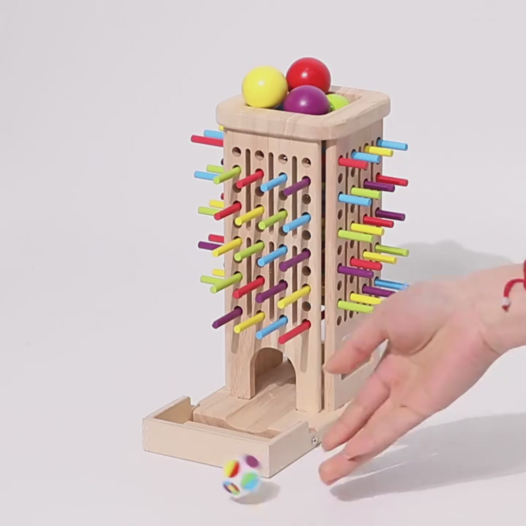3-in-1 Montessori Game Wooden Stick Tower, Fine Motor Skills, Educational & Interactive Toy, Safe for Ages 3+
