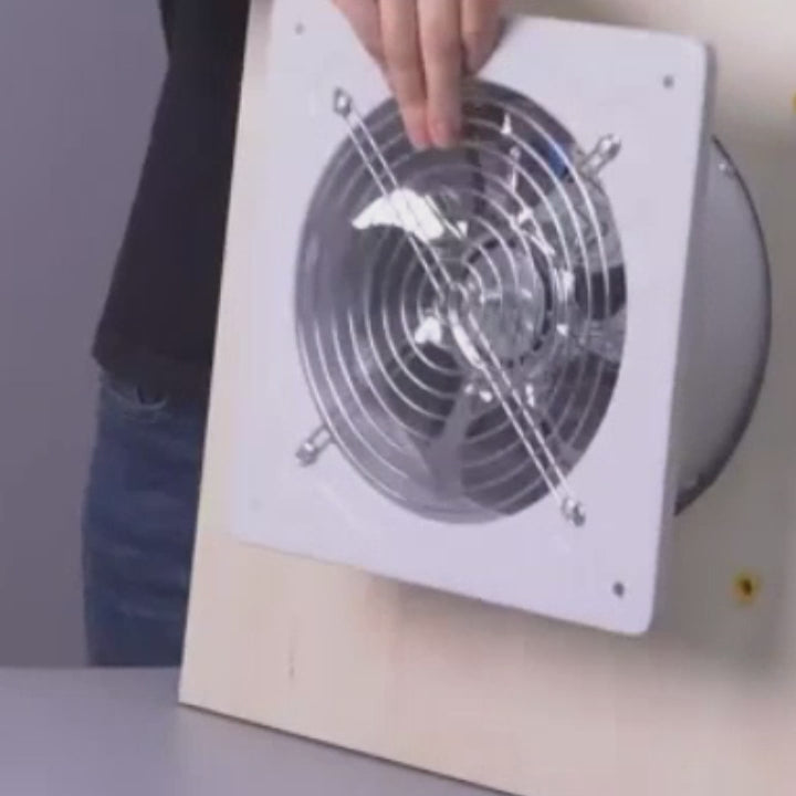4,6,8" Industrial Axial Exhaust Fan with Square Frame and Low Noise Design