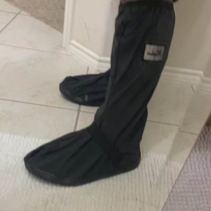 Non-Slip Waterproof Boot Covers - Waterproof Rain Boot Shoe Cover with Reflector, Reusable Motorcycle Boots Cover