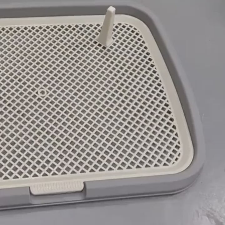 Dog Potty Training Toilet – Plastic Pee Pad Holder with Removable Net, Anti-Splash Guard & Easy Clean Tray