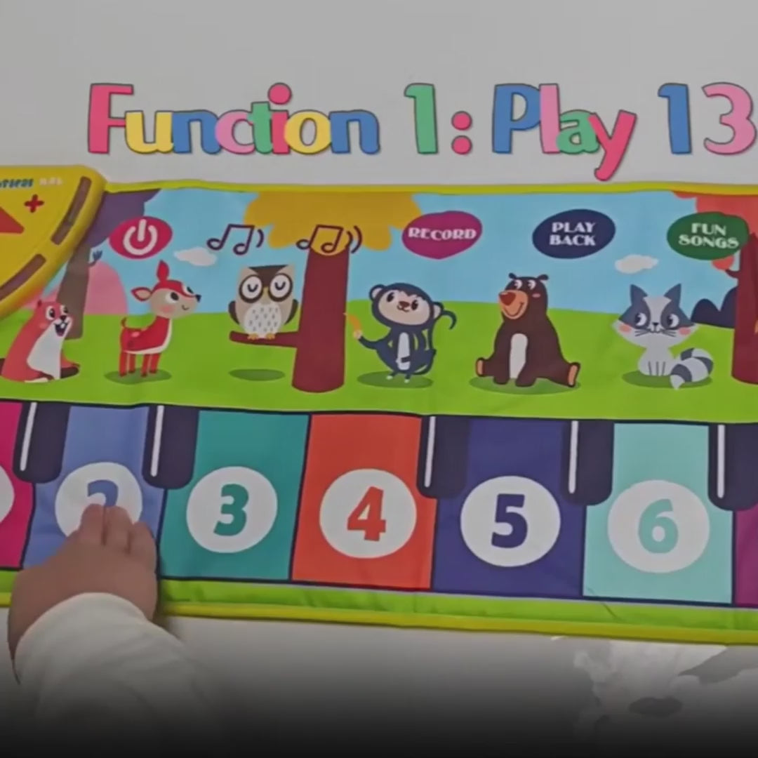 Musical Piano Mat Toy with Non-Slip Surface, Lively Melodies, Supports Cognitive Development, Safe for Ages 3+