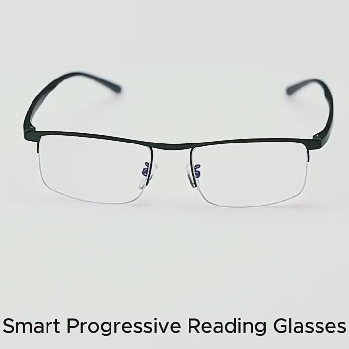 Smart Progressive Reading Glasses with Multi-Zone Lenses – Lightweight Anti-Glare Design for Clear Vision