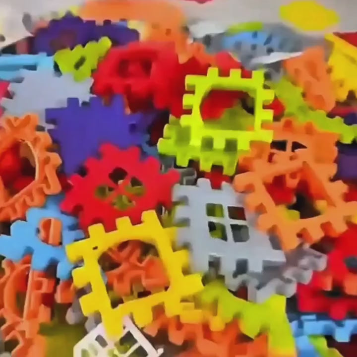 Building Block House with Plastic Block Assembly, Educational Construction Play, Without Batteries, Safe for Ages 3+