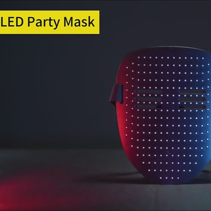 LED Mask with Gesture Control – Light-Up Mask for Kids with 50 Dynamic & Static Face Patterns, Built-in Rechargeable Battery