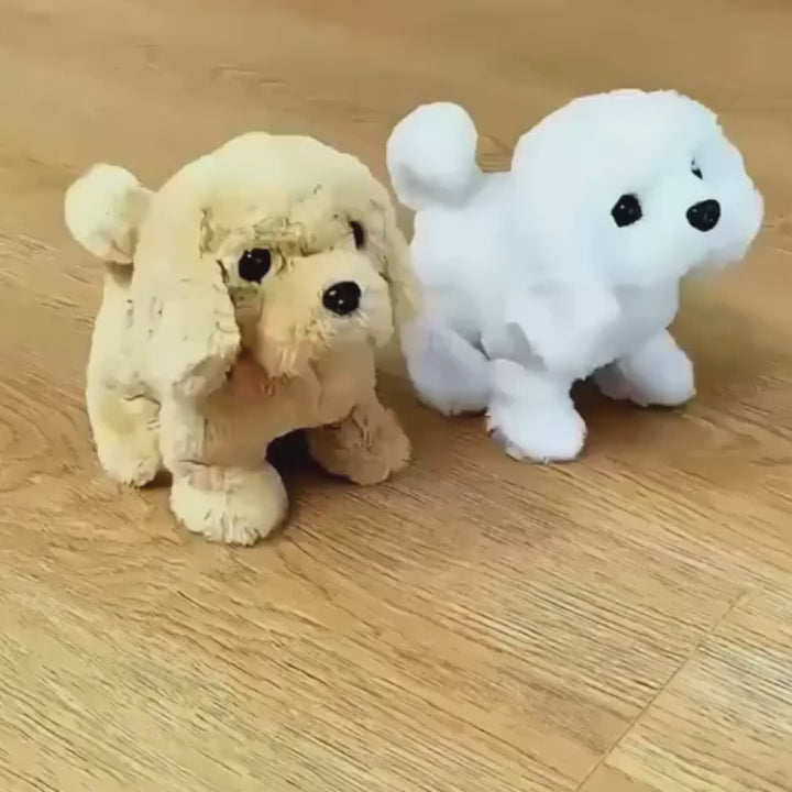 Realistic Robotic Dog Plushie – Interactive Dog Toy That Walks Barks & Wags Tail, Safe for Ages 3+