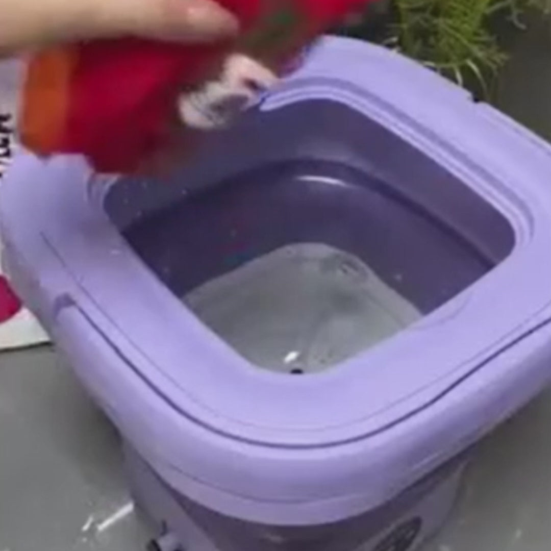Portable 8L Washing Machine – Compact Foldable Washer with Spin Dryer for Small Clothes
