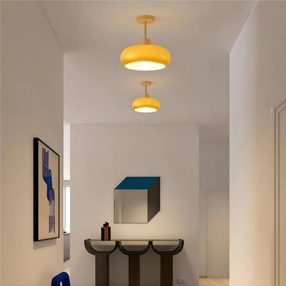 Vintage Bauhaus Glass Disc Ceiling Light